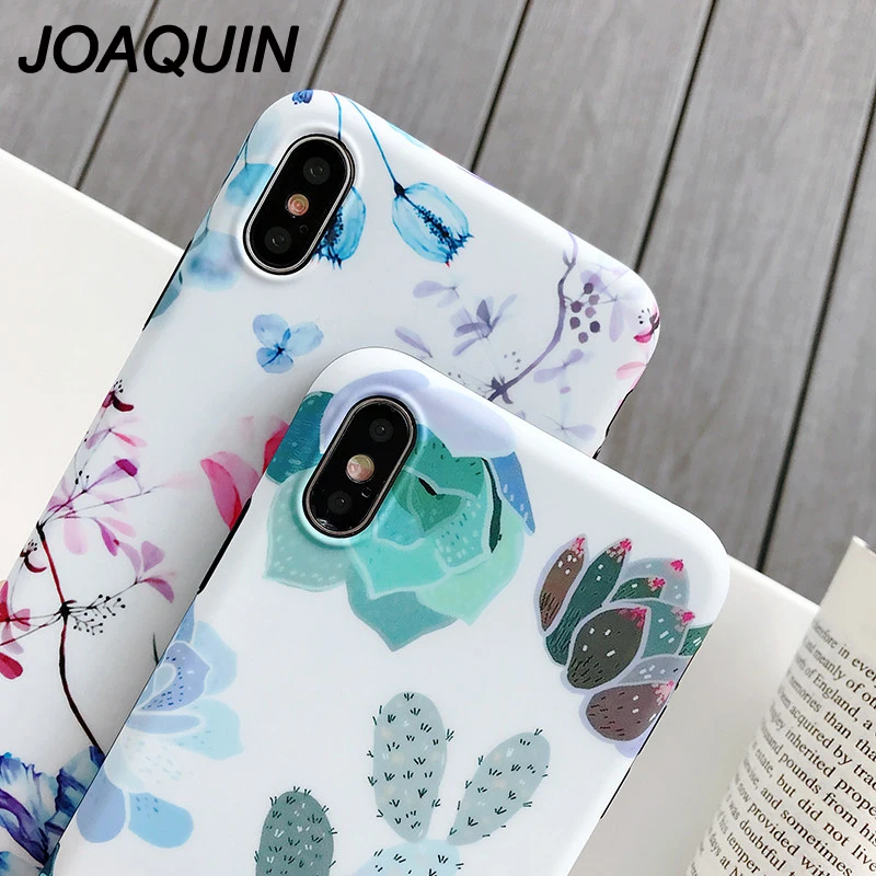 Чехол для iphone 7 цветок растения Botany кактус листья Силиконовый Модный чехол