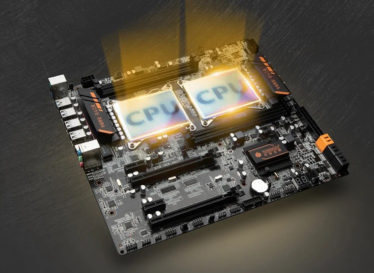 HUANANZHI X79 4D двойной Процессор материнская плата с 2 Intel Ксеон E5 2660 V2 охладители 32G