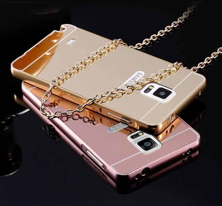 Новый Зеркальный Алюминиевый чехол для Samsung Galaxy Note 4 Note4 N9100 металлическая рамка