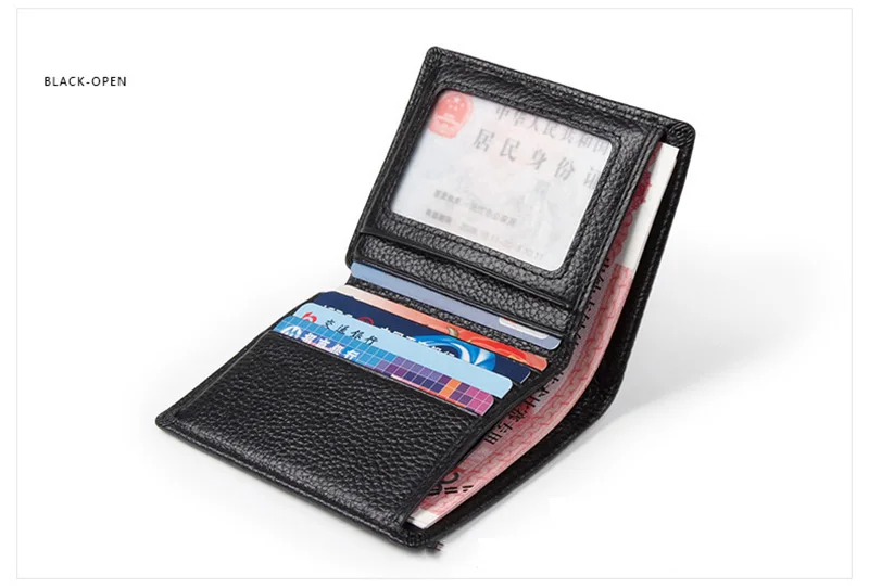 DIDE Coffee Black Purse For Men Genuine Leather Men's Wallets Small Thin Male Wallet Card Holder Cowskin Soft Mini Purses