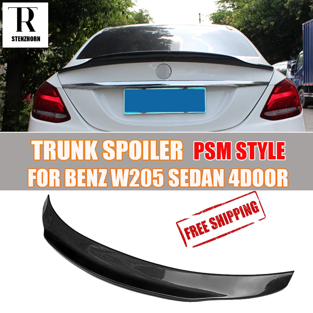 Спойлер для заднего багажника из углеродного волокна в стиле PSM Mercedes Benz W205 C200 C250