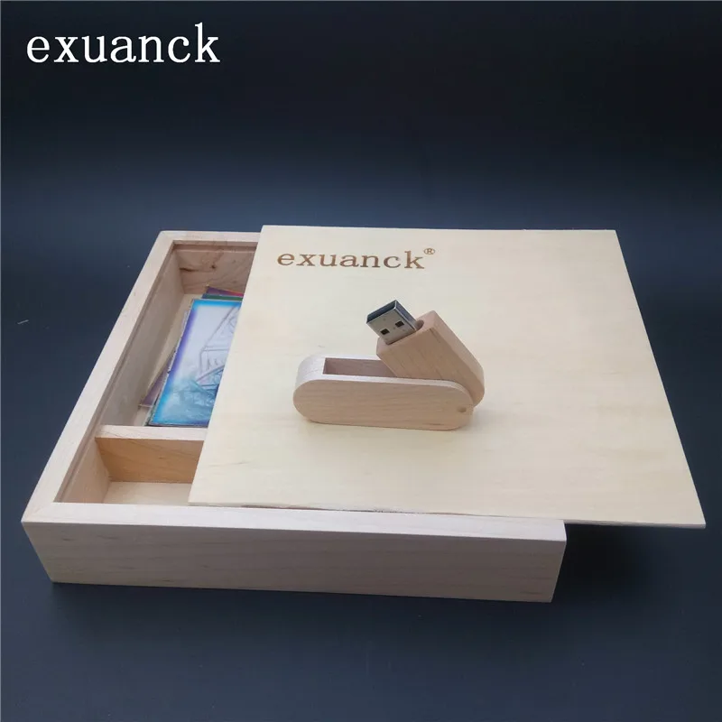 Деревянная коробка для фотоальбома exuanck 170*170*35 USB 3 0 8 ГБ 16 32 64 флеш-накопитель