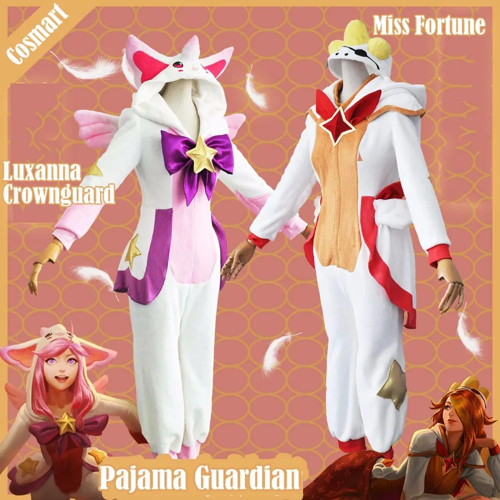 Игры Лига Легенд мисс Фортуны Luxanna Crownguard Косплей костюмная Пижама звезда зимний