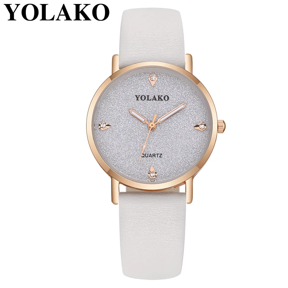 YOLAKO Luxuy Reloj hombre сплав алмаз Круглый Простой циферблат аналоговые кварцевые