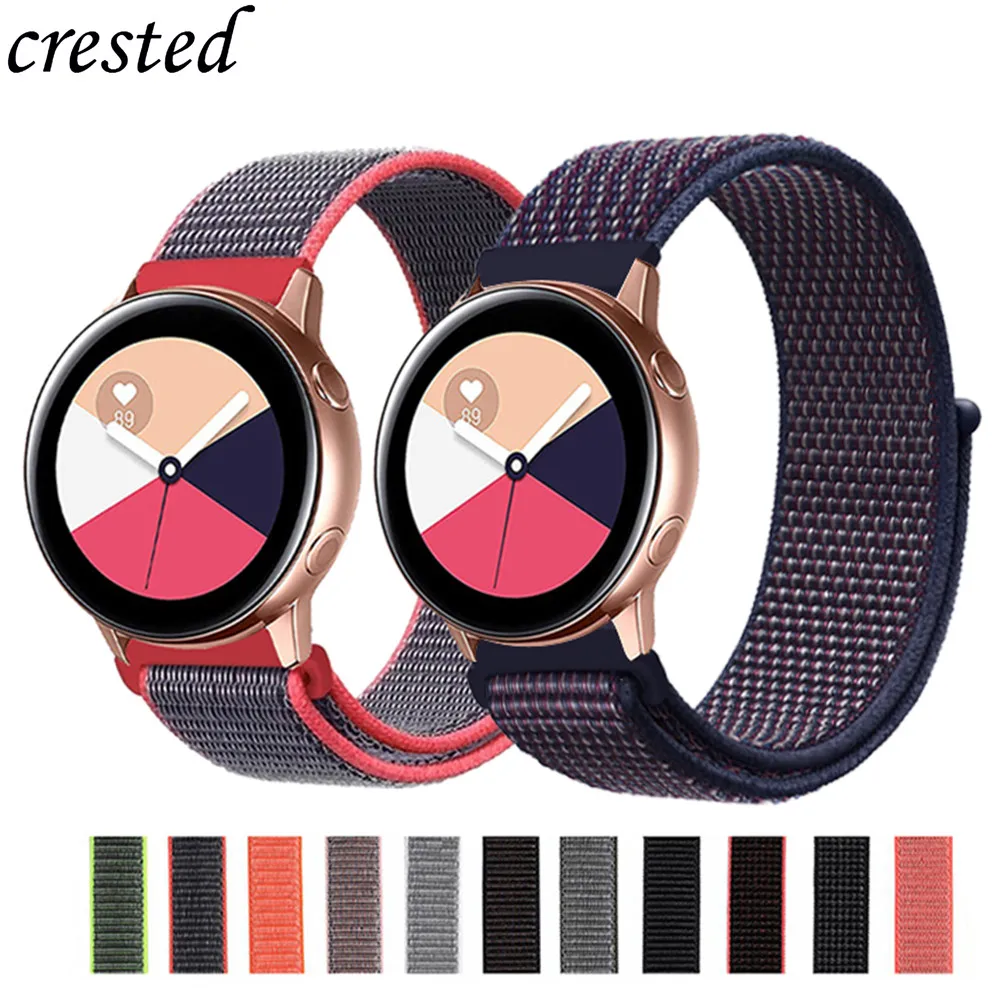 Ремешок Gear S3 Frontier для Samsung Galaxy watch Active/46 мм/42 мм нейлоновый браслет 22 мм/20 ремешок