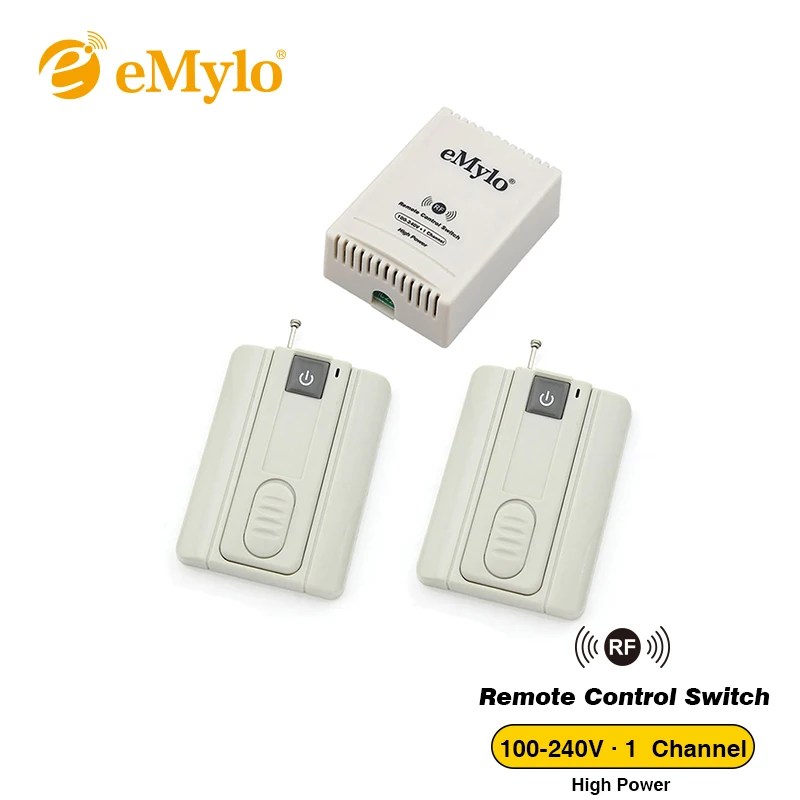 EMylo RF AC 100 240 в 2500 Вт беспроводной переключатель дистанционный светильник