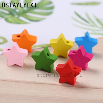Деревянные бусины 5 звезд разные цвета|accessories accessories|accessories diyaccessories miniature |
