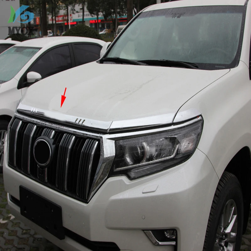 Для Toyota Land Cruiser Prado FJ150 150 2018 ABS хромированные внешние аксессуары Передняя крышка