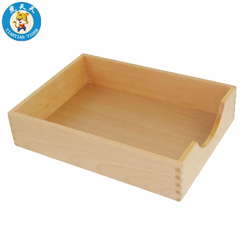 Деревянная коробка для хранения из материала Монтессори формата А4 размер бумаги