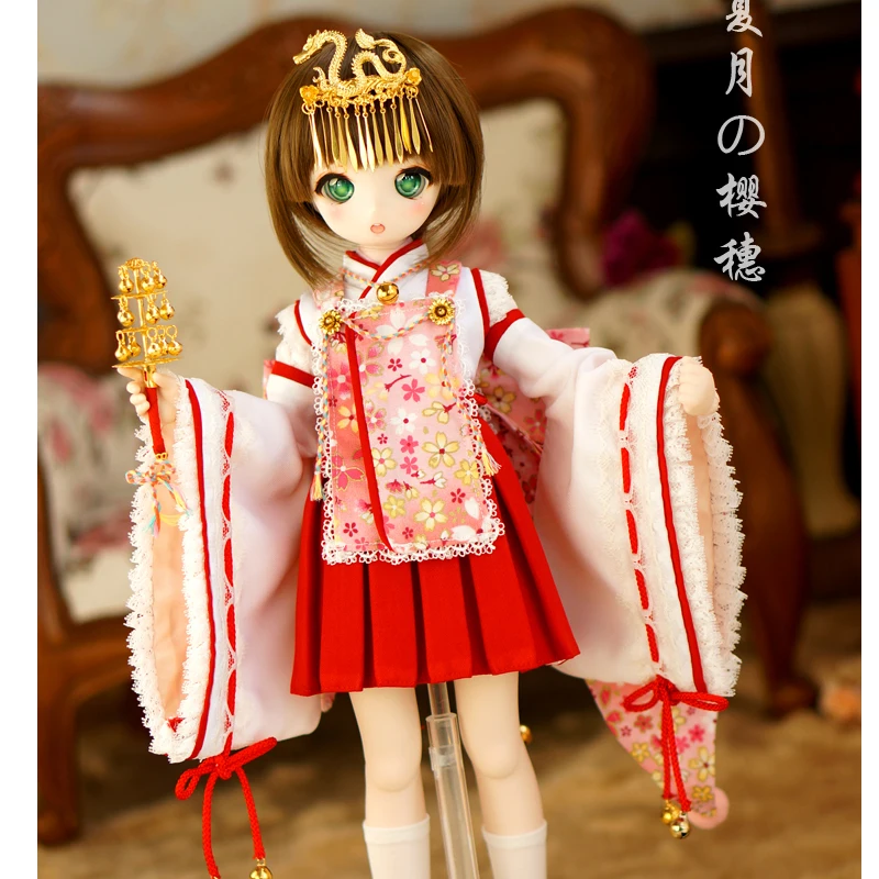 Костюм в античном стиле костюм аниме Miko Улучшенная кимоно 1/4 MSD MDD BJD Кукла