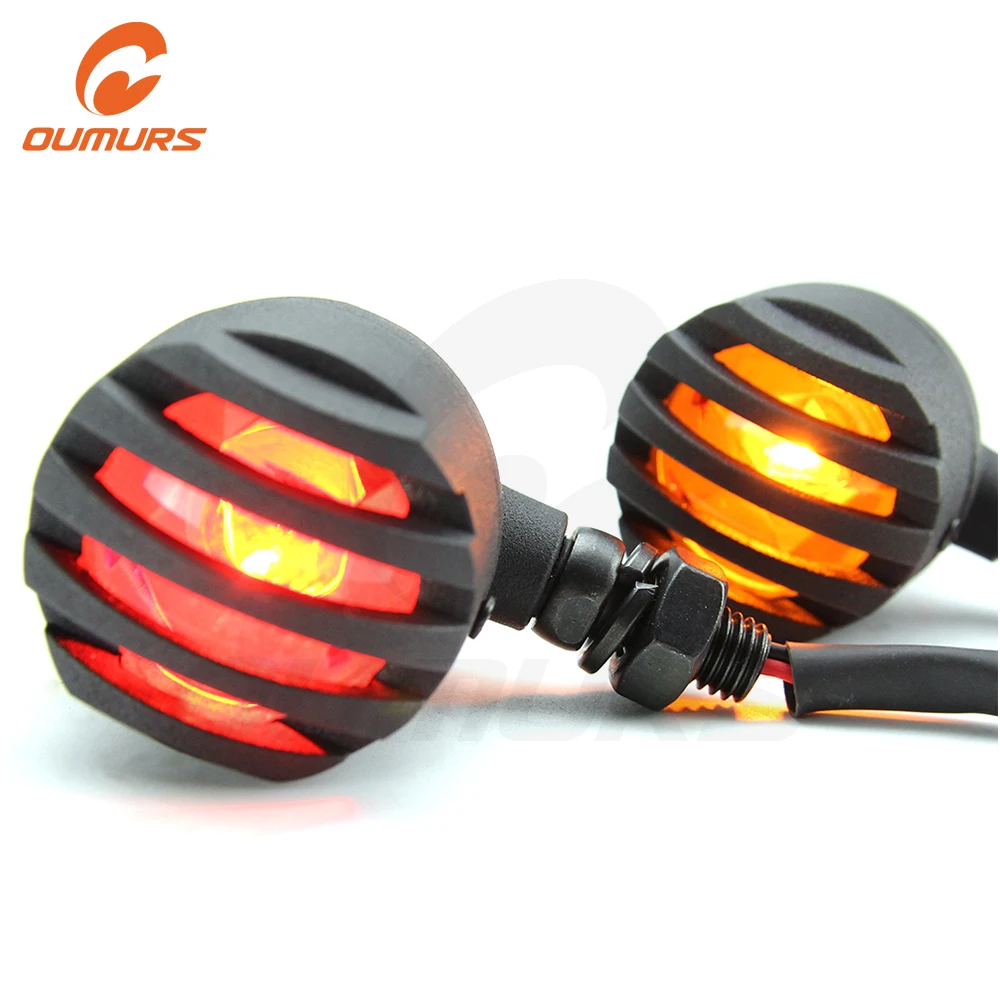 

OUMURS 1 Pair Motorcycle Turn signal Indicator Lights 12V Universal Motorbike Amber Lamp For Harley Honda Yamaha Kawasaki Suzuki