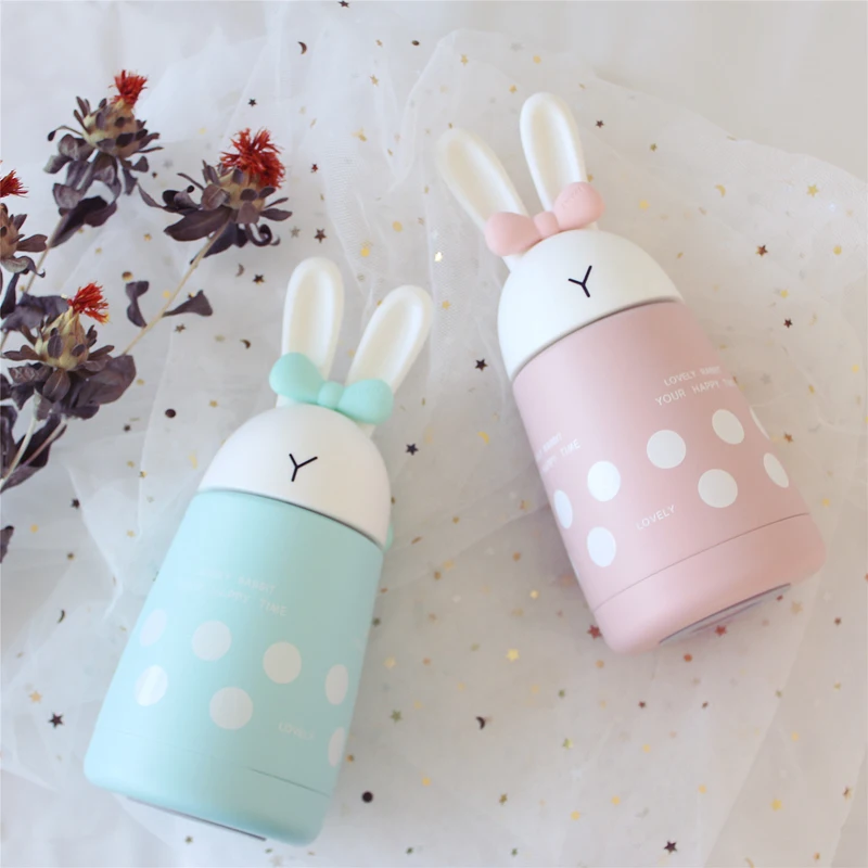 Милая мультяшная изоляционная чашка цели с кроликом из нержавеющей стали для