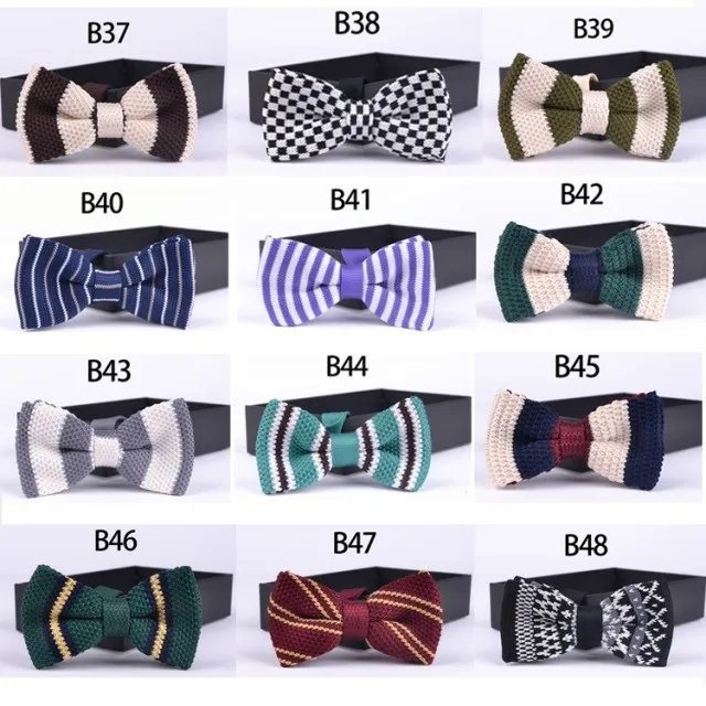 Новинка вязаная бабочка винтажная красная полосатая искусственная трикотажная