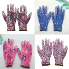 Женские полиуретановые перчатки NMSafety, легкие перчатки с цветочным принтом, подкладка из полиэстера, 13 размеров, 3 пары