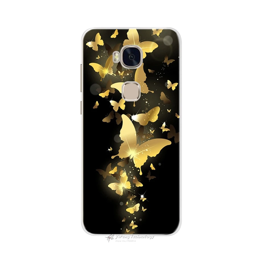 Чехол для Huawei Honor 5x мягкий силиконовый милый мультяшный чехол телефона защитный