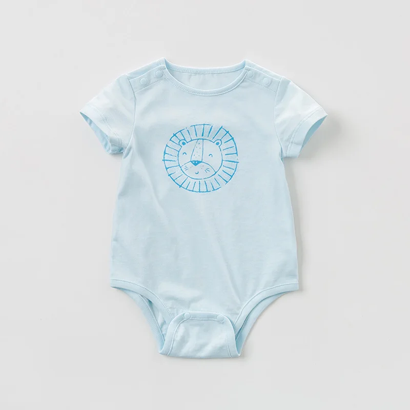 DBH10784-1 dave bella summer new born baby boy shorts sleeve romper infant toddler jumpsuit children boutique 1 piece |