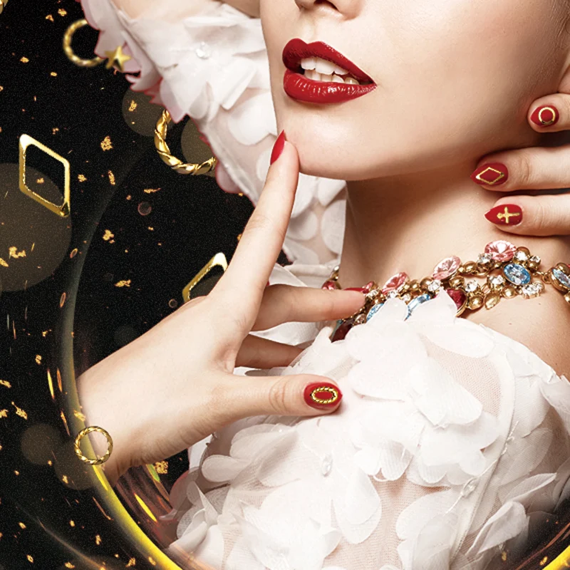 100 шт. гвоздики для нейл-арта квадратные треугольные ромбические