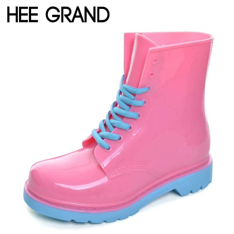 HEE GRAND/2017 непромокаемые сапоги ярких цветов женские ботильоны на платформе