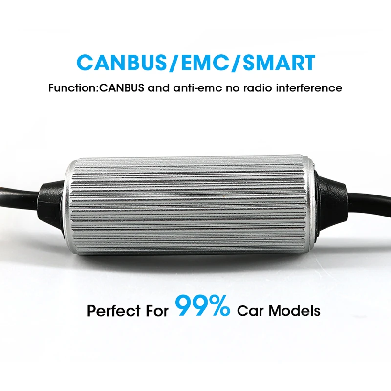Carlitek 2 шт. H4 H7 светодиодный фар автомобиля лампы с зэс чип H1 H11 H8 свет CANBUS Error Free