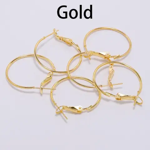 Круглые серьги-крючки золотого цвета из сплава AGCFABS