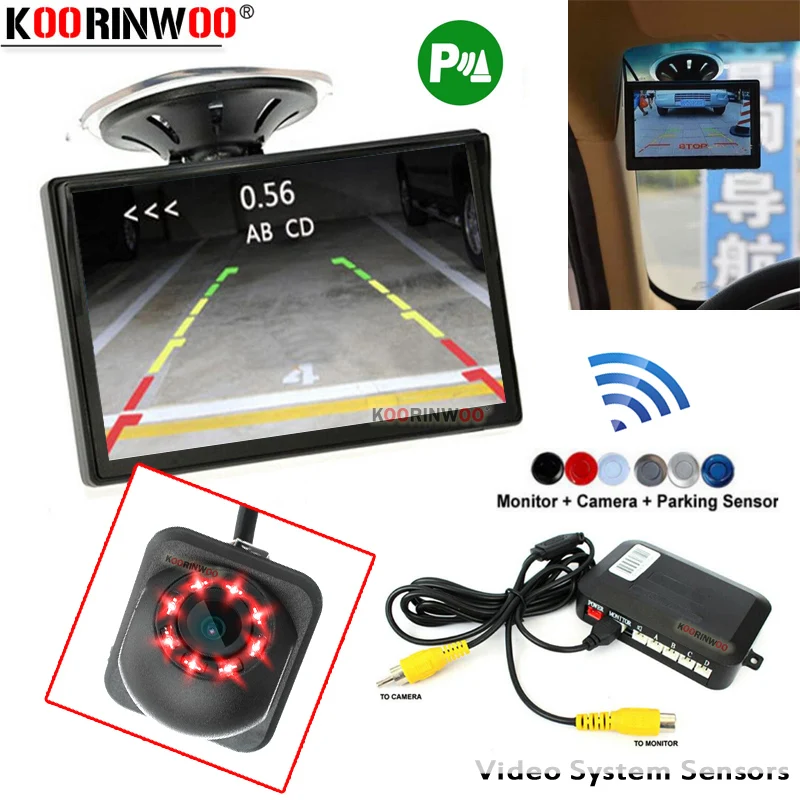 Koorinwoo 2 4G парктроник электромагнитный датчик парковки автомобиля с ЖК дисплеем