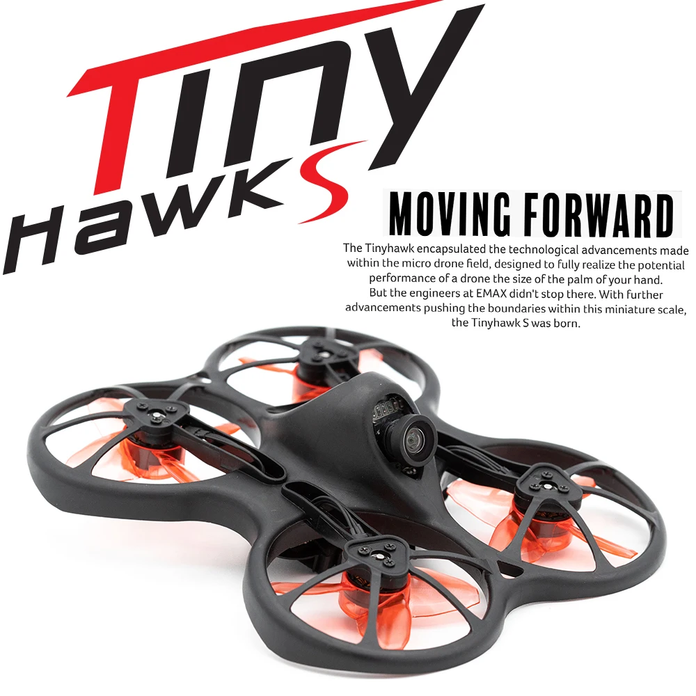 Emax Tinyhawk S /II 2S 300 мАч F4 OSD FPV гоночный Дрон с 600TVL CMOS камерой TH0802 15500KV бесщеточный