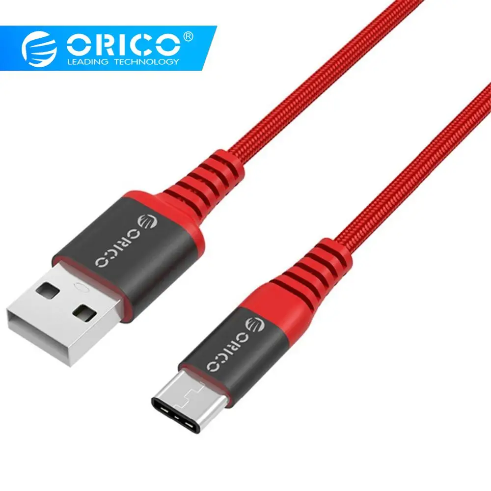 Кабель ORICO Scharge type c USB A зарядный кабель 1 м/3 фута черный/красный для синхронизации