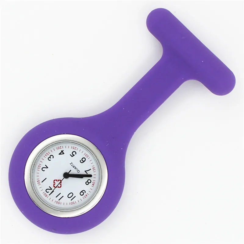 silicone nurse watch fob pocket quartz medical watch dots doctor nursing lapel gift hospital health brooch watch wholesale