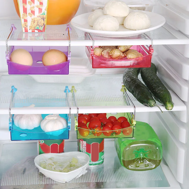 Стеллаж для хранения многоцелевой холодильник держатель полки Еда контейнере