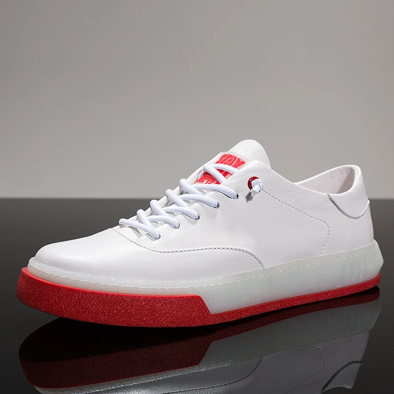 2019 New Brand Fashion Casual Board Shoes Male Genuine Leather Leisure high quality Sneakers Cowhide Comfortable Men | Обувь