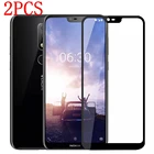 Закаленное стекло с полным покрытием для Nokia X6 2018, 2 шт., защитная пленка для экрана Nokia 6,1 Plus TA-1099, стекло