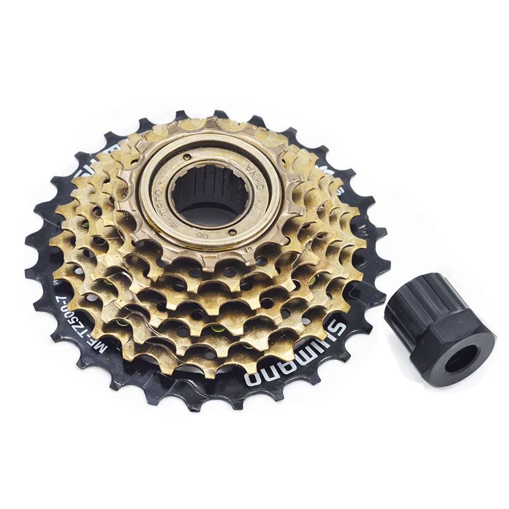 TZ500-7 with Remover SHIMANO MF-TZ500-7 велосипед свободного хода 14-28T сталь для MTB дорожный складной велосипед MF-TZ500 велосипедный маховик TZ500 обновленный TZ21 - Цвет: TZ500-7 with Remover