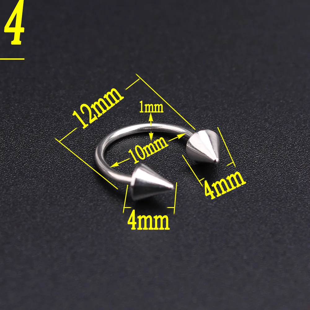 Оптовая продажа 10 шт./партия серебристый корпус для пирсинга из нержавеющей