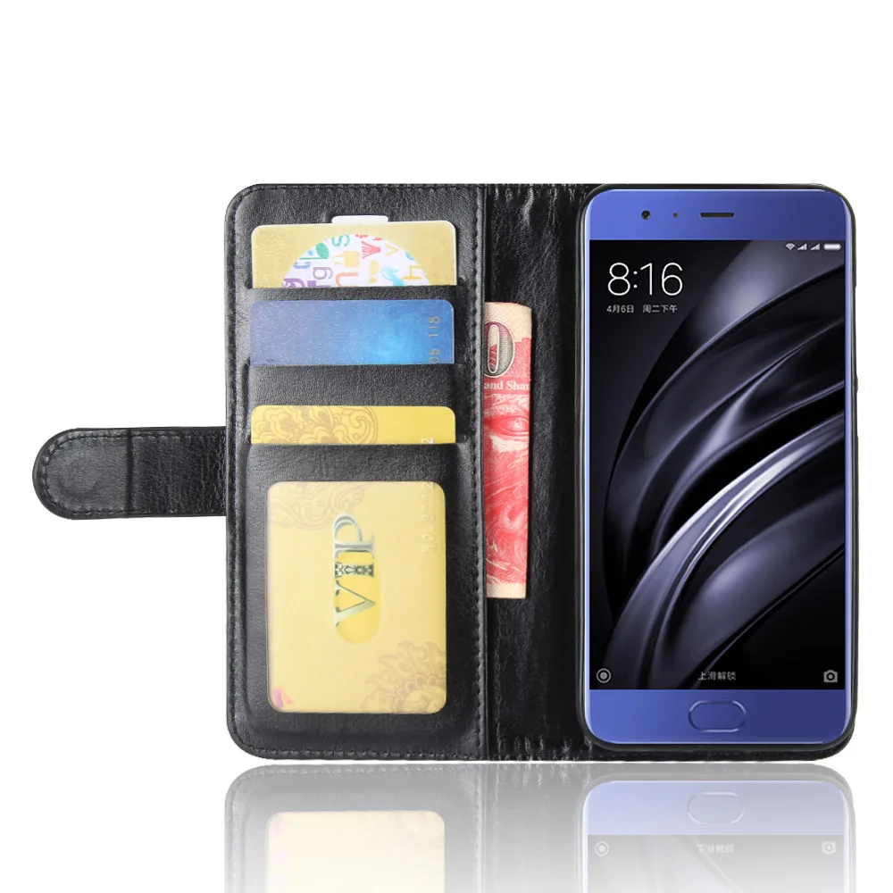 Чехол Xiaomi6 для Xiaomi 6 чехлы бумажник карт Стент книга стиль флип Кожаные защитный