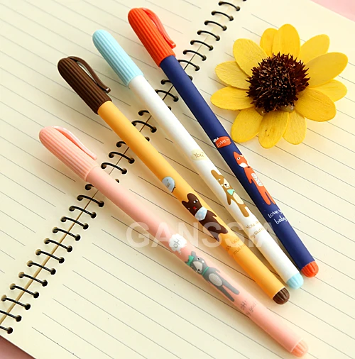

1PC/lot Gel pen Kawaii 0.38mm Black Ink Stationery roller pens Office School Supplies (ss-1319)