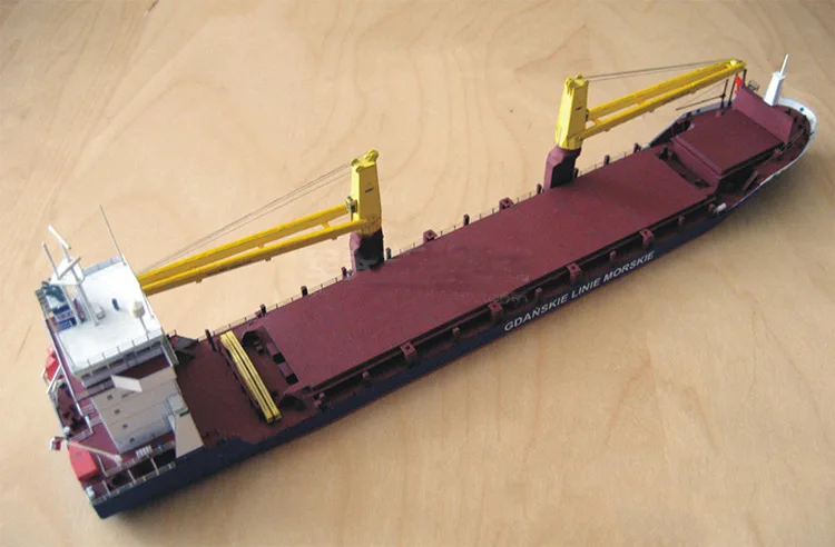 Бумажная модель польский гданьский грузовой корабль 1:400 Руководство