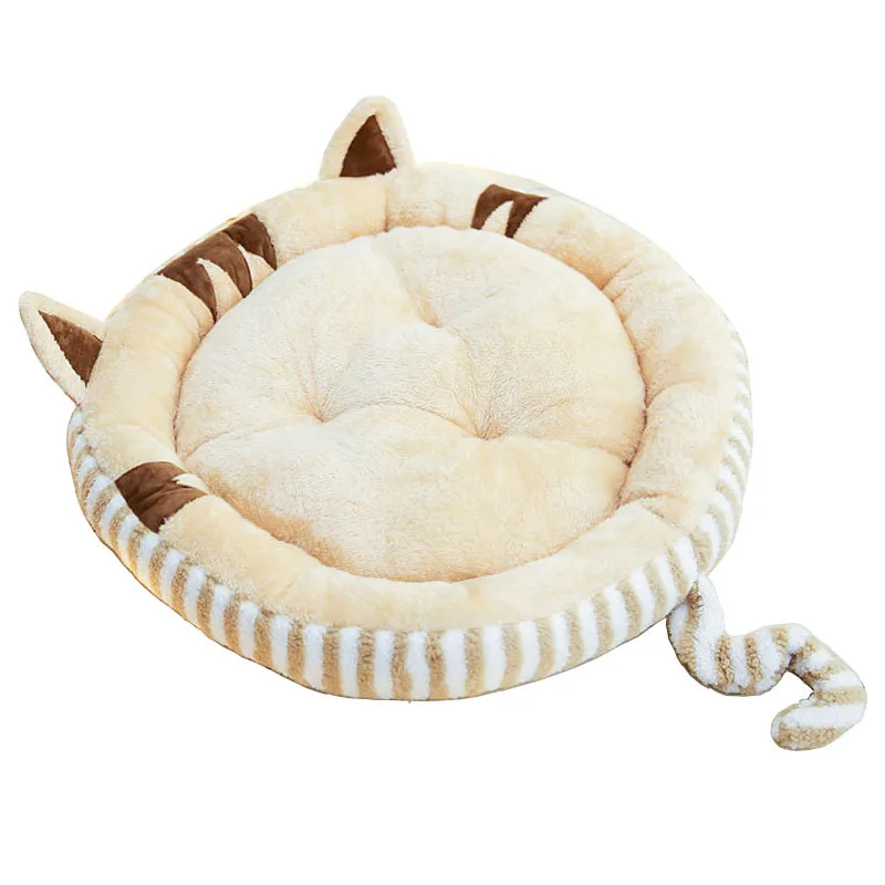 3 Теплая кошка кровать Дом круглая кровать Fodable собака спальный коврик гнездо питомник подушка для питомца щенок гнездо ракушка скрытый бургер булочка для зимы - Цвет: 3