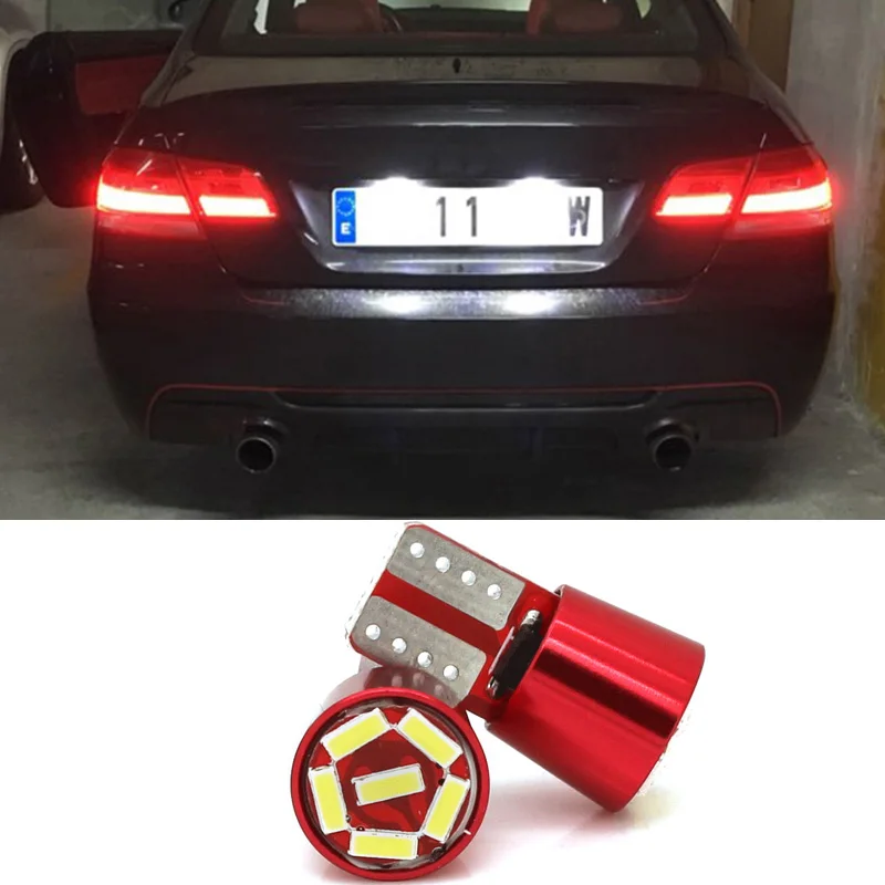 2x T10 светодиодный белый Canbus W5W лампочка 4014SMD подсветка номерного знака для Hyundai