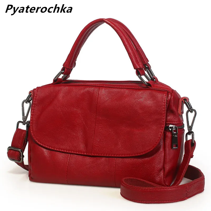 Женская сумка мессенджер Pyaterochka из натуральной кожи вместительная