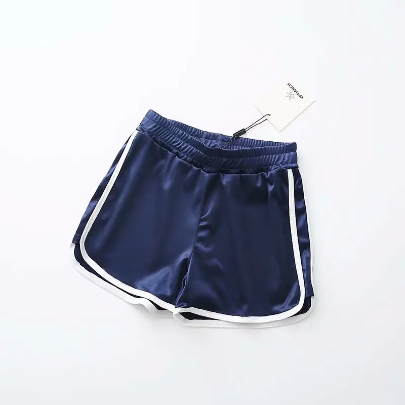 

Womens Slim satin Shorts Sporting Shorts Elastic Waist Female Home Casual Short Feminino Summer Fitness Shorts