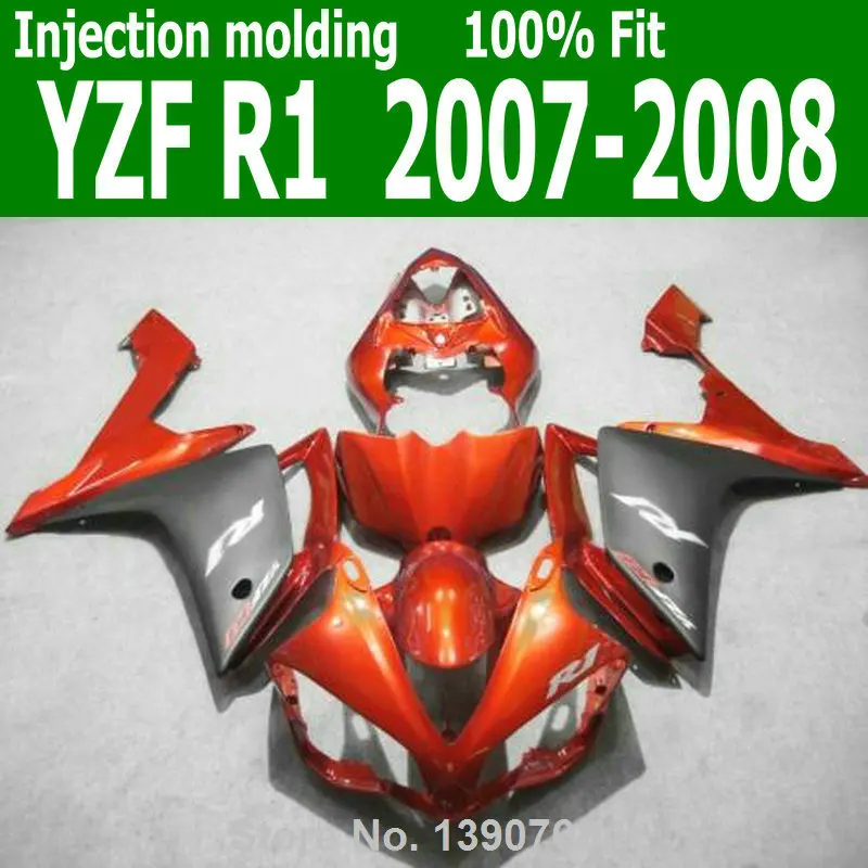 

Обтекатели Abs для YAMAHA YZF R1 07 08 (сгоревший оранжевый) 2007 2008 Бесплатная доставка комплект обтекателей инъекций CQ10