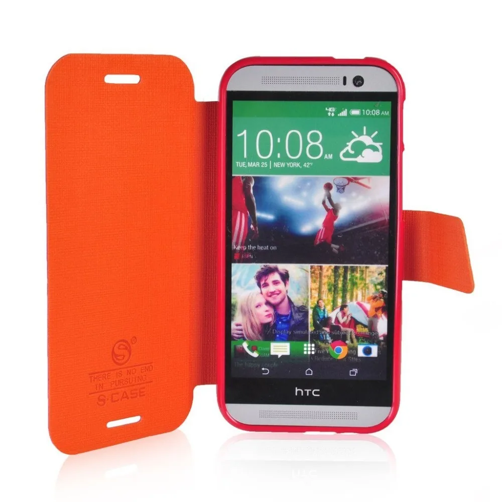 Кожаный флип чехол с двойным окошком для HTC One M8 M8s|case for htc|htc one m8 casecase htc |