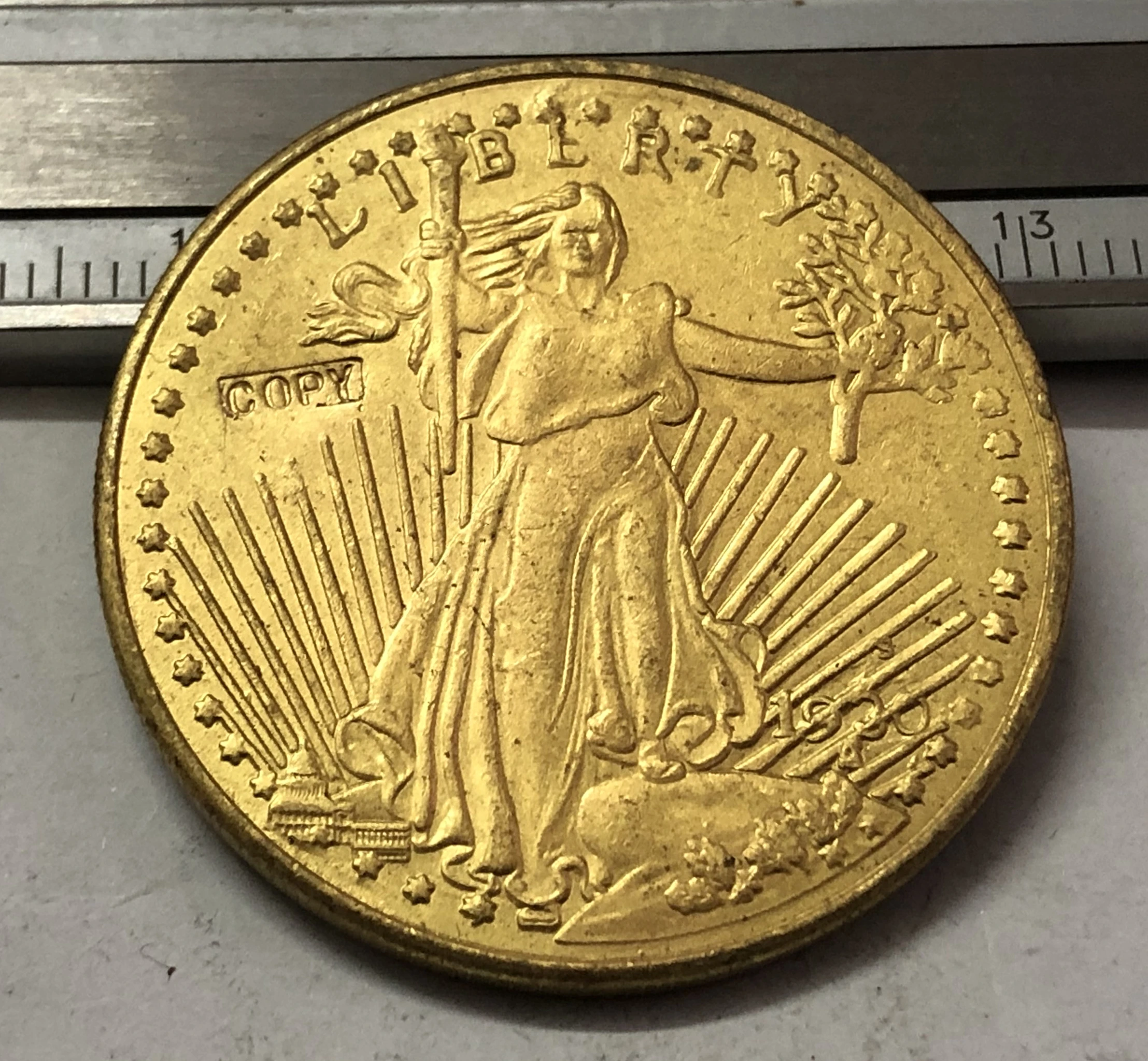 Точная копия монеты 1930 S US SAINT GAUDENS $20 GOLD USD|Безвалютные монеты| |