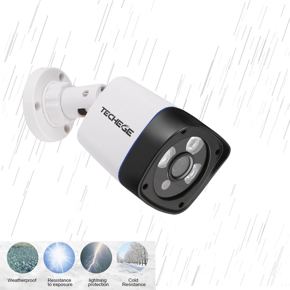 Techege 4CH CCTV Системы 1080 P AHD-H DVR 2.0 Мп ИК Открытый безопасности Камера 2400TVL Скрытого