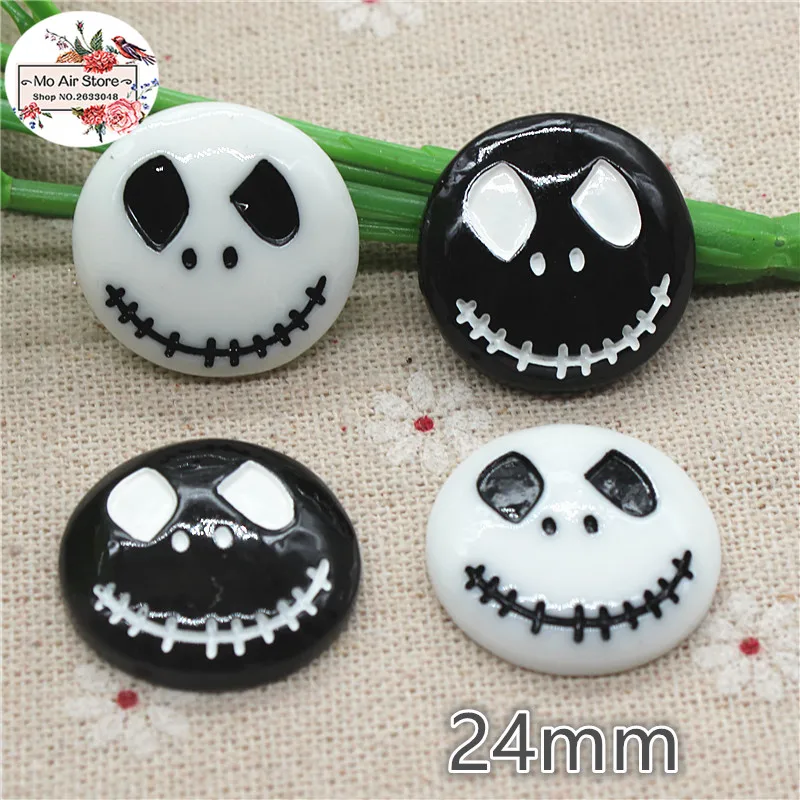 10 шт. смоляной череп на Хэллоуин плоская спина кабошон Art Supply Decoration Charm hair bow center 24
