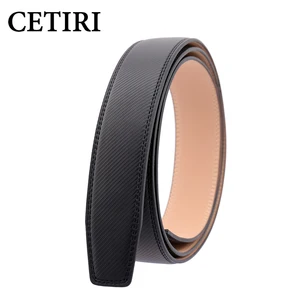 Мужской ремень из натуральной воловьей кожи CETIRI, черный ремень шириной 3,5 см без пряжки, 110-130 см