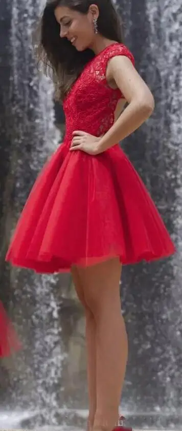 adult dress Красные короткие платья для выпускного вечера для мамы и дочки Дешевое платье для вечеринки Аппликация Кружева Замочная скважина Формальные праздничные платья - Цвет: adult dress