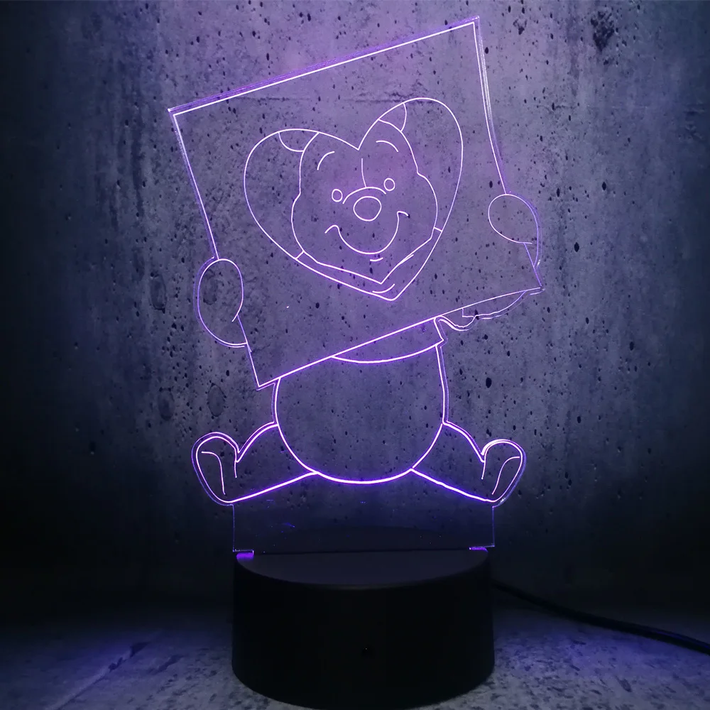Светодиодная лампа Happy Winnie для детей декор спальни атмосфера история ночные
