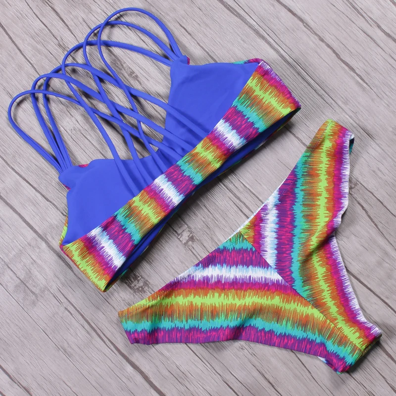 Лидер продаж пикантные бикини rainтропический женский купальник 2019 в винтажном