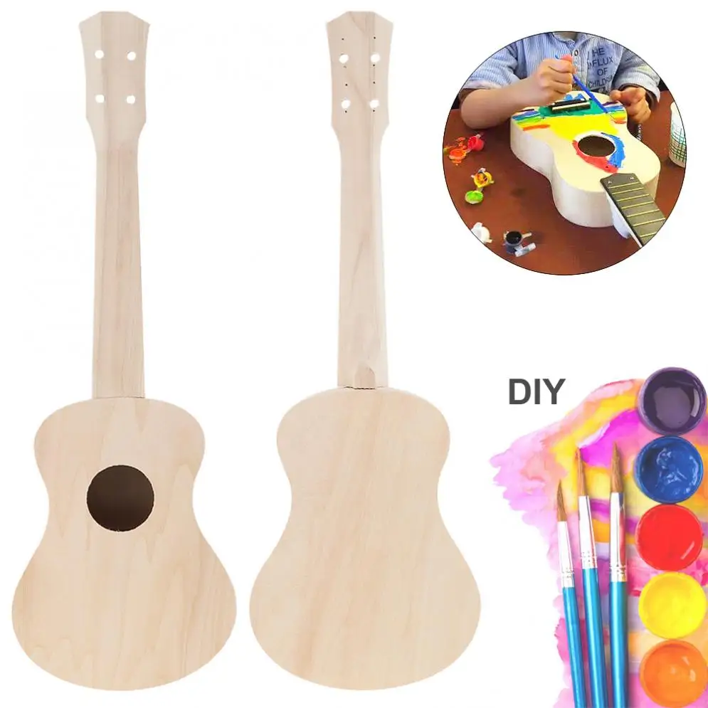 Распродажа 23 дюймов укулеле DIY Kit Концерт Гавайская гитара для картина ручной